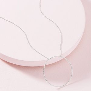 Stella & Dot Silver Circle Pendant